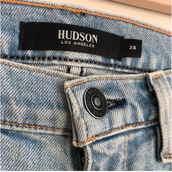 New Hudson Bettie High Rise Taper Jean light Indigo airborne size 28 denim - Picture 8 of 11